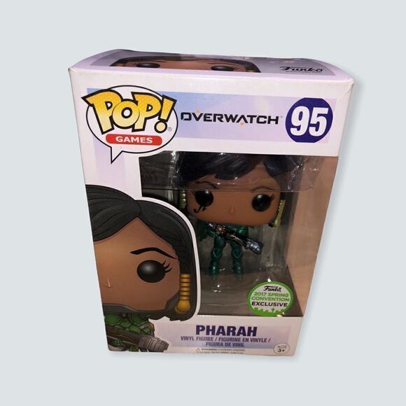 Funko Pop Games #95 Pharah Spring 2017 Exclusive Vinyl Figure Overwatch New - Picture 5 of 6
